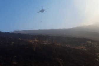 Աղավնաձոր գյուղի մոտ մի քանի օջախներով այրվում է շուրջ 60 հա խոտածածկույթ