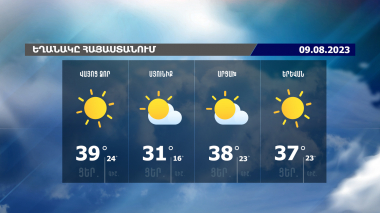 Եղանակի տեսություն. 09.08.2023