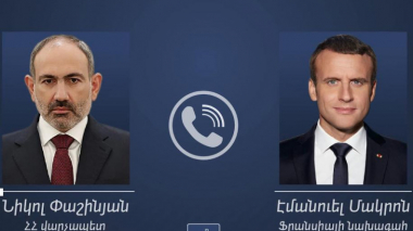 Փաշինյանը հեռախոսազրույց է ունեցել Մակրոնի հետ
