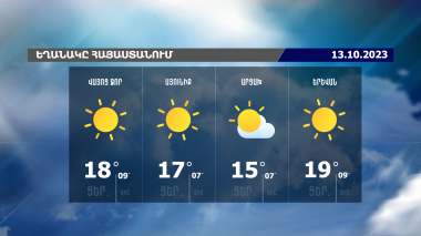 Եղանակի տեսություն. 13.10.2023