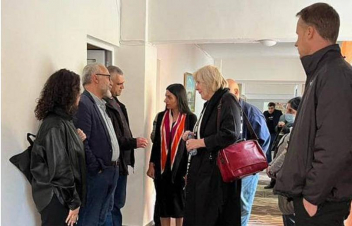 Անահիտ Մանասյանը և Դունյա Մյատովիչն այցելել են Լեռնային Ղարաբաղից բռնի տեղահանված անձանց ժամանակավոր կացարան