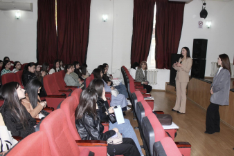 Հասմիկ Հակոբյանը հանդիպել է Լեռնային Ղարաբաղից բռնի տեղահանված և ՀՀ բուհերում կրթությունը շարունակող շուրջ 80 ուսանողի հետ