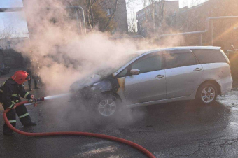 Ա․ Խաչատրյան փողոցում ավտոմեքենա է այրվել