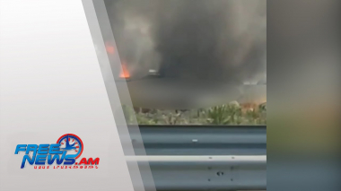 Խոշոր հրդեհ՝ Այնթապ գյուղի դիզվառելիքի պահեստում