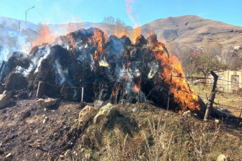 Ջրաշեն գյուղում այրվել է անասնակեր
