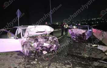 «Հյուսիս-հարավ»-ի դեռևս չշահագործվող հատվածում բախվել են «BMW»-ն ու «Մերսեդես»-ը․ կա 1 զոհ, 2 վիրավոր