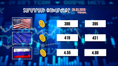 Տարադրամի փոխարժեքը. 26.03.2025