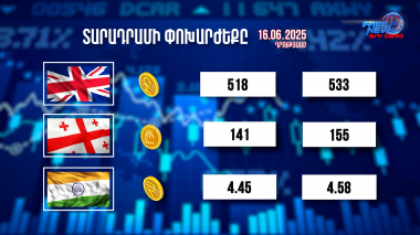 Տարադրամի փոխարժեքն՝ այսօր