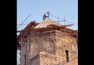 Ոսկեպարի եկեղեցու խաչը կրկին վերականգնված է. Դավիթ Դանիելյան