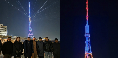 Երևանի հեռուստաաշտարակի լուսային համակարգի վերջին թեստավորումն է