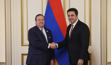 ՀՀ ԱԺ նախագահն ընդունել է Միջազգային հանրապետական ինստիտուտի եվրասիական տարածաշրջանի տնօրենին