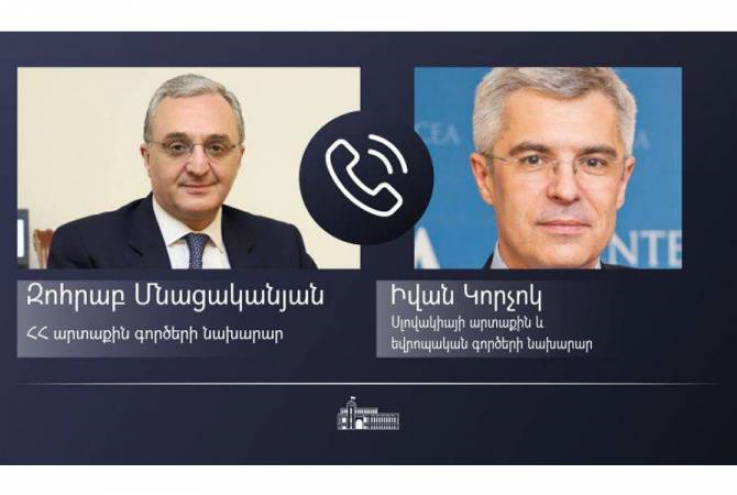 Զոհրաբ Մնացականյանը Սլովակիայի ԱԳ նախարարին է ներկայացրել ԼՂ հակամարտության գոտում ստեղծված իրադրությունը