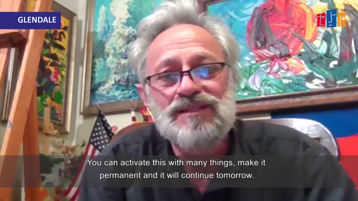 Ամերիկաբնակ հայ նկարիչը վաճառել է կտավները և 33 հազար դոլար փոխանցել «Հայաստան» հիմնադրամին (տեսանյութ)