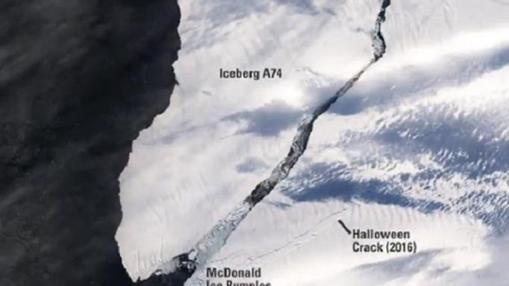 Անտարկտիդայում հսկա սառցալեռը նկարել են տիեզերքից