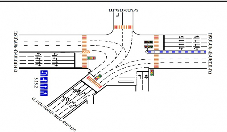 Երթևեկության ուղղությունների փոփոխություն Իսակով-Բաբաջանյան ճանապարհային հանգույցում