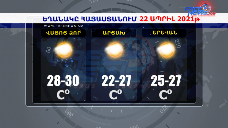 Եղանակի տեսություն 22.04.2021