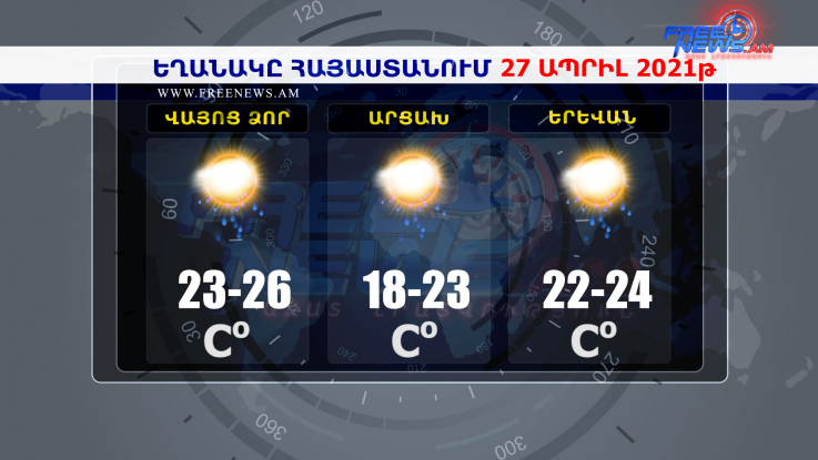 Եղանակի տեսություն 27.04.2021