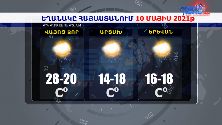 Եղանակի տեսություն 10.05.2021
