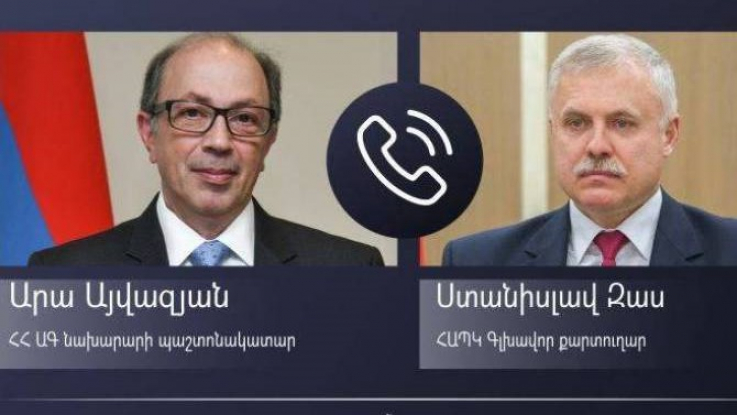 Արա Այվազյանն ու Ստանիսլավ Զասը  քննարկել են ՀՀ պետական սահմանին իրավիճակի հանգուցալուծման քայլերը