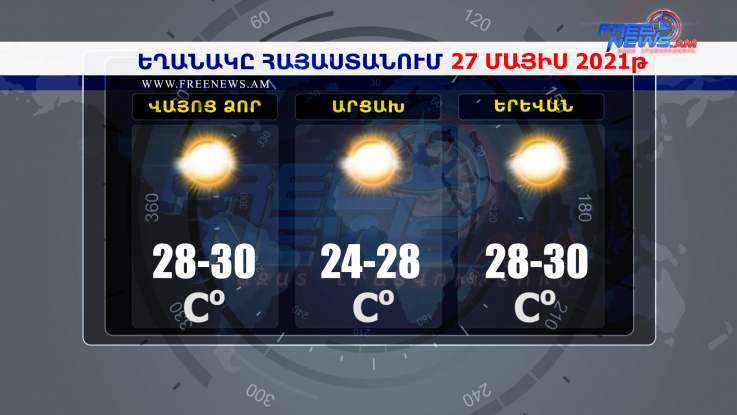 Եղանակի տեսություն 27.05.2021