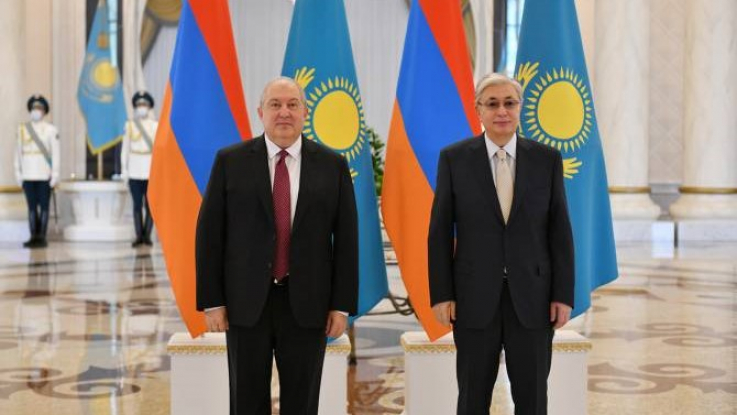 Կցանկանայի մեր երկրների միջև ավելի խորը համագործակցություն տեսնել. տեղի է ունեցել Հայաստանի և Ղազախստանի նախագահների հանդիպումը
