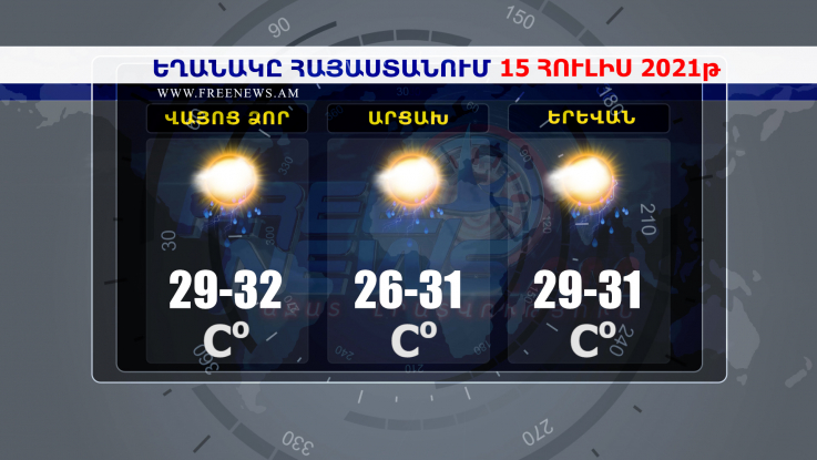 Եղանակի տեսություն 15.07.2021