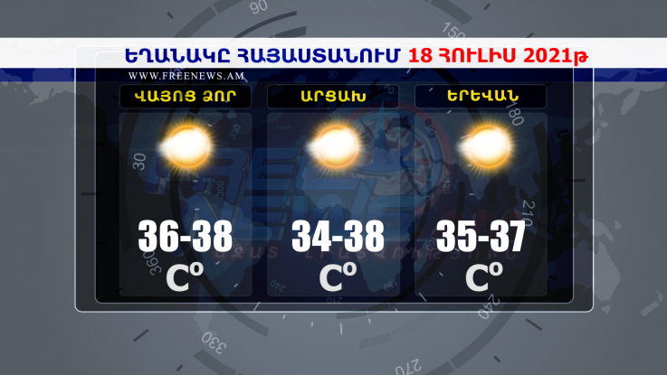 Եղանակի տեսություն 18.07.2021