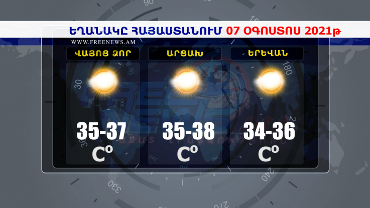 Եղանակի տեսություն 07.08.2021