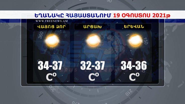 Եղանակի տեսություն 19.08.2021