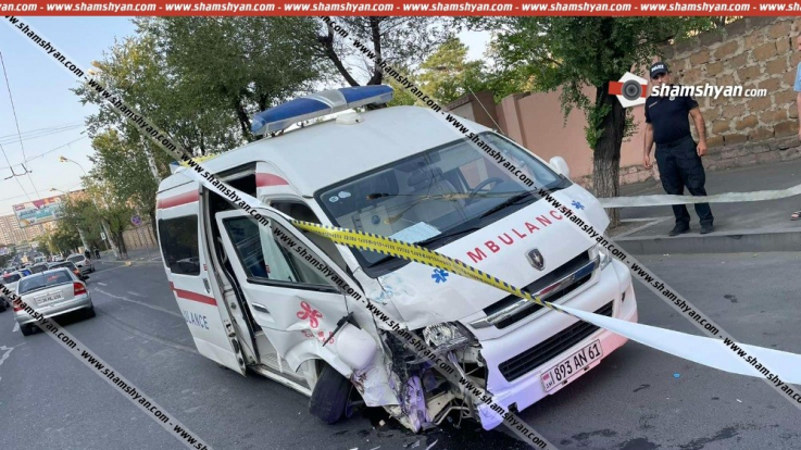 Երևանում բախվել են Մարալիկի ԲԿ-ի շտապօգնության մեքենան ու Nissan-ը. բուժքույրը տեղափոխվել է հիվանդանոց