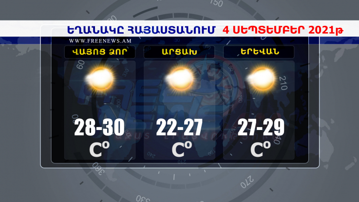 Եղանակի տեսություն 04.09.2021