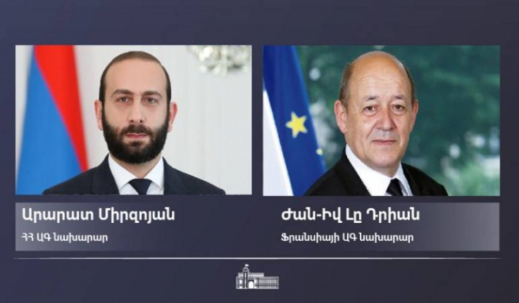 Ֆրանսիայի ԱԳ նախարար Ժան-Իվ Լը Դրիանը շնորհավորական ուղերձ է հղել Արարատ Միրզոյանին