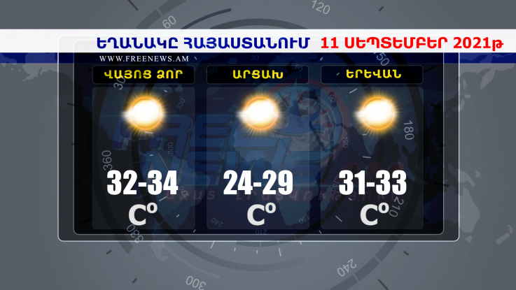 Եղանակի տեսություն 11.09.2021