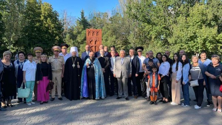 Ուկրաինայում հայկական խաչքարի օծման արարողություն է տեղի ունեցել