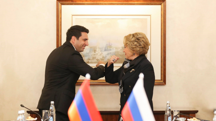 ՀՀ ԱԺ նախագահ Ալեն Սիմոնյանը հանդիպել է ՌԴ ԴԺ Դաշնության խորհրդի նախագահ Վալենտինա Մատվիենկոյին. լուսանկարներ