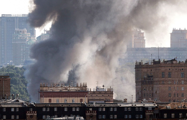 Մոսկվայում հրդեհվել է զինկոմիսարիատի քաղաքային հավաքակետի շենքը