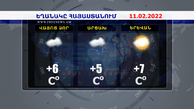 Եղանակի տեսություն. 11.02.2022