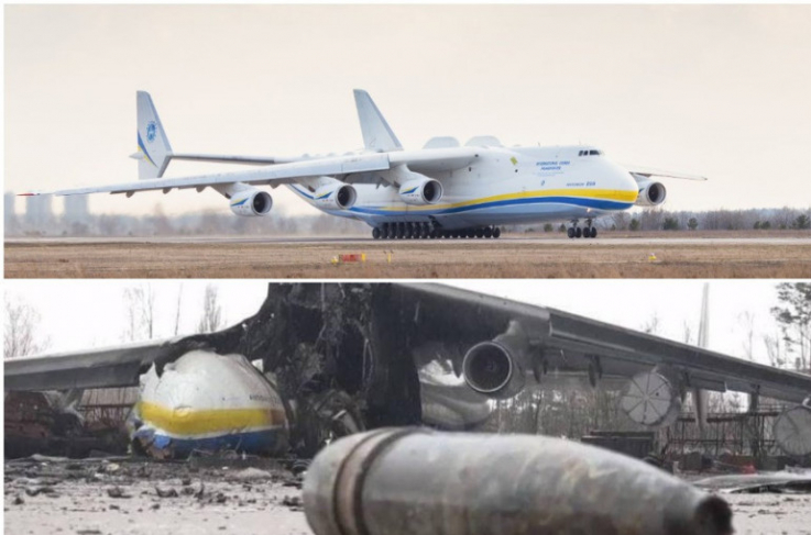 Ինչ տեսք ունի Ուկրաինայում ռազմական գործողությունների հետևանքով խոցված աշխարհի ամենամեծ տրանսպորտային օդանավը (լուսանկարներ)