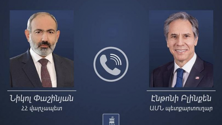 Փաշինյանն ու Բլինքենը հեռախոսազրույցում անդրադարձել են ապրիլի 6-ին Բրյուսելում կայանալիք եռակողմ հանդիպմանը