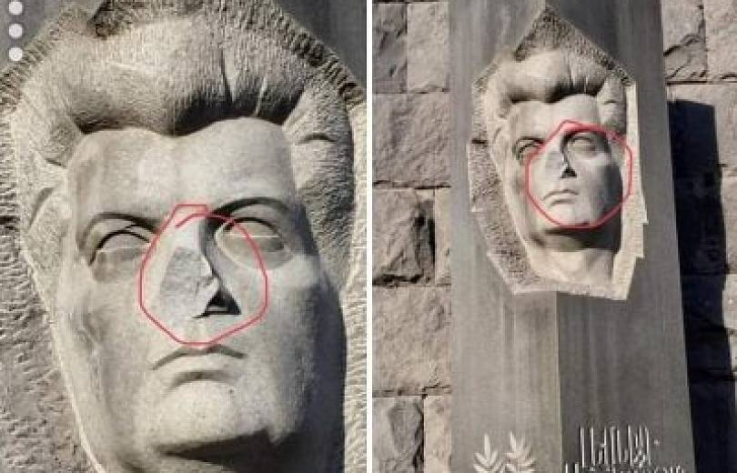 Հայտնաբերվել ու ձերբակալվել է Լեոնիդ Ազգալդյանի հուշարձանը վնասած տղամարդը