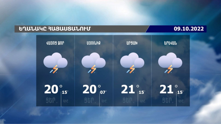 Եղանակը Հայաստանում 09.10.2022