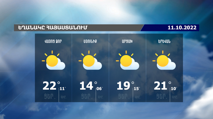 Եղանակը Հայաստանում 11.10.2022