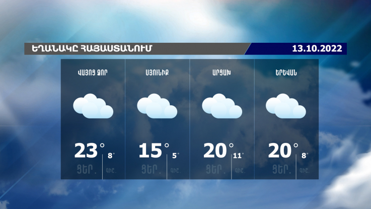 Եղանակը Հայաստանում 13.10.2022