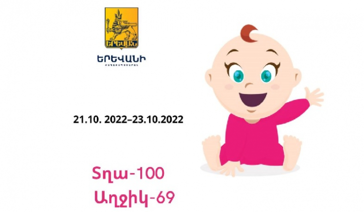 Հոկտեմբերի 21-23-ը Երևանում լույս աշխարհ է եկել 169 երեխա