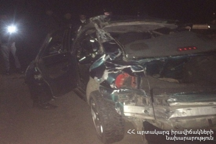 Երևան-Սևան ճանապարհին բախվել են Toyota RAV4 և Audi A4 մակնիշների ավտոմեքենաները