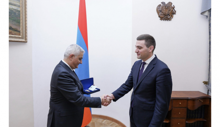 Արմեն Սիմոնյանը պարգևատրվել է «Եվրասիական տնտեսական միության զարգացման գործում ավանդի համար» մեդալով