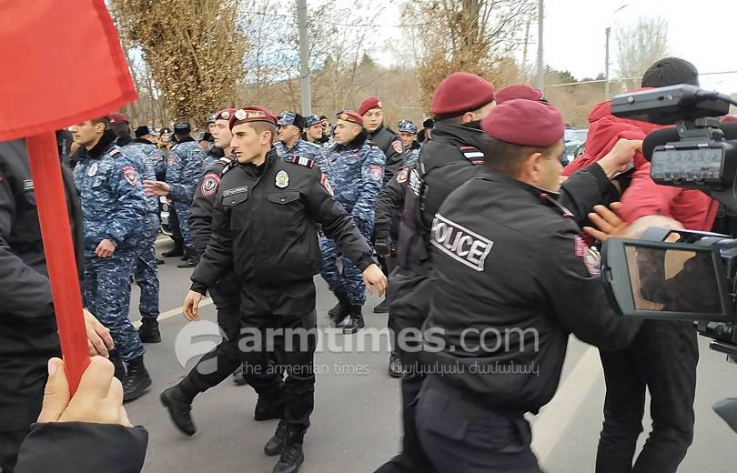 Գյումրիում իրականացված հակառուսական ակցիայի վայրից բերման է ենթարկվել ընդհանուր 65 քաղաքացի. ոստիկանություն