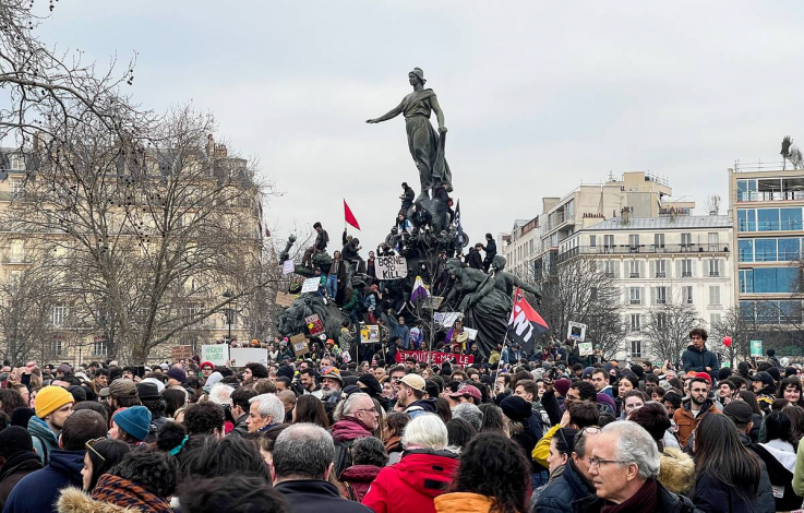 Ֆրանսիայում կենսաթոշակային բարեփոխումների դեմ ցույցերին մասնակցել է մոտ 963 հազար մարդ