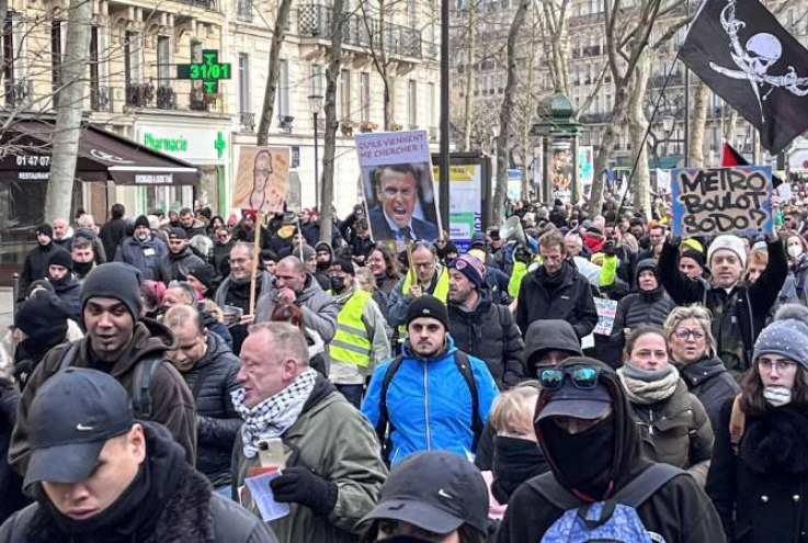 Փարիզում մեկնարկել է կենսաթոշակային բարեփոխումների դեմ ցույցը