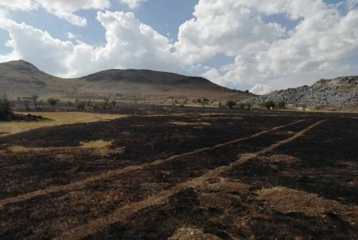 Լեռնապատ գյուղում այրվել է խոտածածկույթ